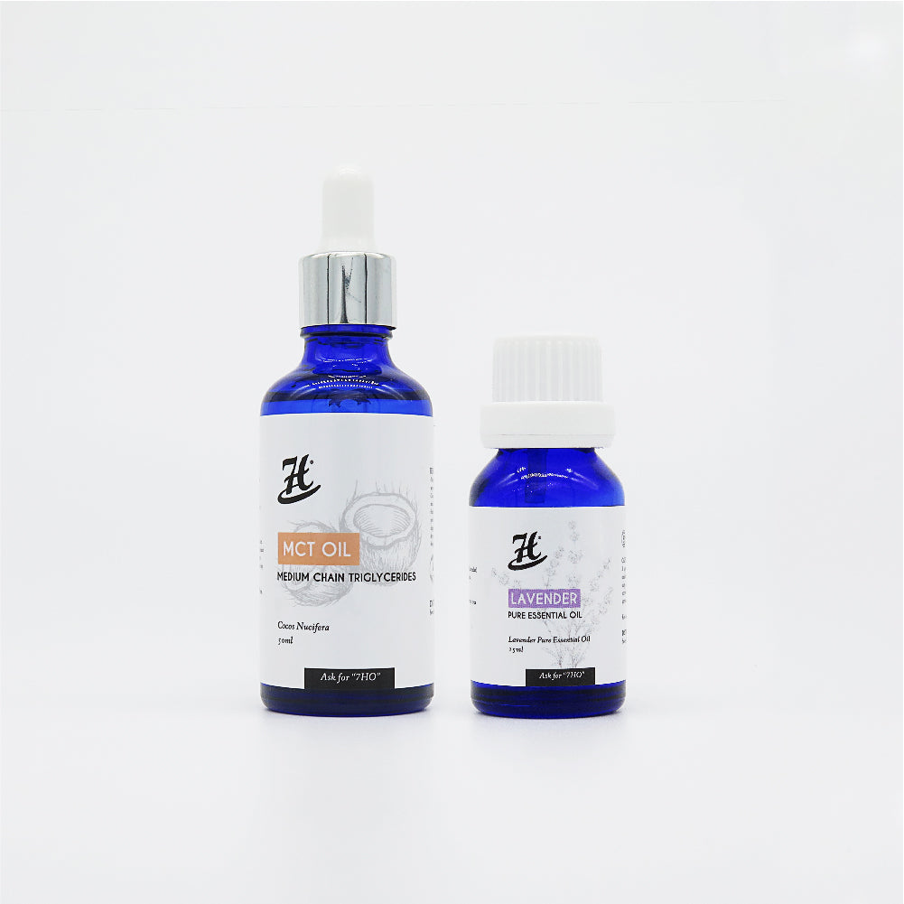 Lavender Pure Essential Oil (15ml) & MCT Oil (50ml) Set (52USD)