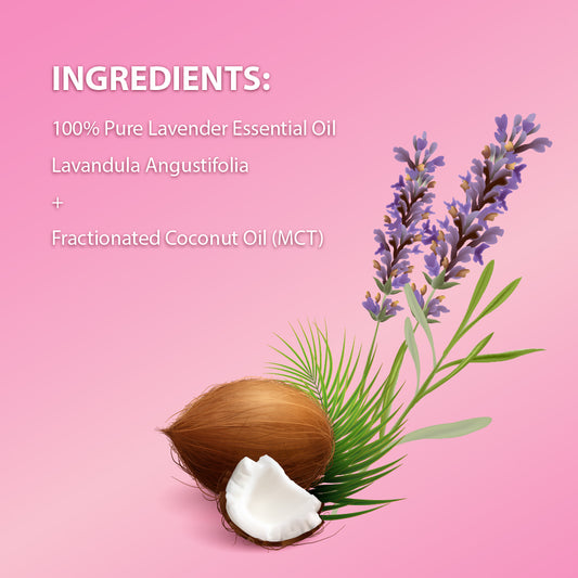 Lavender Pure Essential Oil (15ml) & MCT Oil (50ml) Set (52USD)