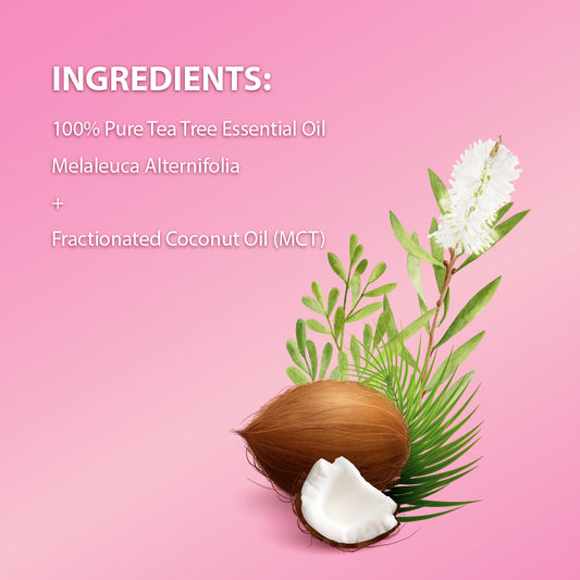 Tea Tree Pure Essential Oil (15ml) & MCT Oil (50ml) Set (52USD)